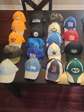 Assorted NFL Team Baseball Caps $10 Each- Multi Color